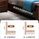 Youkaji silent mortise and tenon solid wood bed 1.8m x 2m walnut master bedroom double bed full bed MJ88 1.8m bed