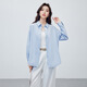 IEF/Aiyifu 2026 spring new Korean style simple solid color basic commuting all-match shirt with top sky blue S