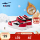 Hongxing Erke boys' shoes, children's cotton shoes, autumn and winter warm and cold-proof thickened skateboard cotton shoes, medium and large children's sports shoes, bright red/black-velvet 26