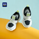 Hailan House HLA Children's Shoes 2026 New Children's Sports Shoes Boys' Mesh Breathable One-Pedal Running Girls Gray Black 28 Inner Length 17.5cm