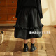 Yantaijia children's clothing girls pure cotton ruffle bud skirt 2026 spring new baby style versatile skirt black 80