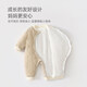 JOYNCLEON Newborn Baby Clothes Buttoned Baby Winter One-piece Clothespin Cotton Warm Butterfly Clothes Going Out Khaki Puppy 66cm 3-6 Months Recommended Weight 6.8-8.9kg