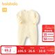 Balabala children's clothing baby jumpsuit newborn baby full moon crawling suit quilted thickened cute and cute baby clothes for boys and girls Custard 30102 80cm