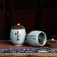 Bowei tea can household ceramic tea can small portable mini travel tea box sealed can Ru Kiln 3 pack