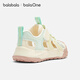 Bala Bala One children's shoes children's stable shoes boys and girls 2026 Xia Xin cushioning functional shoes white and green tone 00314 24 (foot length 14.3-14.7/inner length 15.7)