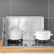 Home Story (KATEI STORY) Japanese kitchen oil baffle for cooking, anti-oil splash, heat insulation, gas stove integrated stove, high temperature resistance, aluminum foil heat insulation baffle, thickened version, double-sided