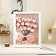 Chinese Valentine's Day gift hollow three-dimensional photo frame dried flowers preservation handmade creative diy picture frame eternal rose specimen table solid wood color + ribbon + glue + bottom paper + lanterns 10 inches suitable for 5-10 flowers