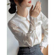 Playboy (PLAYBOY) Chinese button-up shirt 2026 jacquard new spring national style satin design retro long-sleeved top stand collar official flagship apricot color S 94Jin Jin equal to 0.5 kg or less