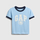 Gap Gap boys 2026 spring new pure cotton logo printed short-sleeved T-shirt children's clothing US version 877782 blue 100 /52 (2-3 years old)