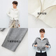 DESIGNICE stand-collar long-sleeved wool sweater 2026 spring new smart commuting temperament zipper cardigan top for women gray M