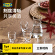 IKEA (IKEA) HUMLAFISK wine glass, white wine glass, wine divider, small wine glass, one-cup home use, strong wine glass + wine bottle