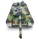 Henglong allemand Tiger Metal Remote Control Tank Automobile Modèle alliage Véhicule Alloy's Children's Toy Launch Smoking Sounter Effet Boy 3889 Leopard Professional Edition (Metal) 1800mAh Batterie (25 minutes de conduite)