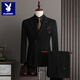 Playboy (PLAYBOY) 2026 double-breasted suit suit men's business formal wear high-end suit groom wedding dress slim jacket medium gray single suit XL recommended 120-135 Jin Jin equals 0.5 kg