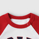 Gap Gap Infant and Toddler 2026 Spring New Cotton Logo Printed Raglan Sleeve Jumpsuit Children's Clothing 861492 Red 66cm (3-6 months) Asian size