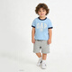 Gap Gap boys 2026 spring new pure cotton logo printed short-sleeved T-shirt children's clothing US version 877782 blue 100 /52 (2-3 years old)