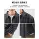 JEEP American retro casual shirt men's 2026 spring new plaid handsome trendy brand versatile fashion tops men's light gray official authentic XL recommended 140-160Jin Jin equals 0.5 kg
