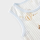 Tongtai (TONGTAI) baby bag, summer pure cotton baby clothes for men and women, sleeveless jumpsuit, triangle romper, jacquard, blue 80cm
