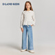 E LAND KIDS children's clothing girls' shirt 2026 spring new French preppy style doll collar top Ivory ivory/39 165