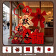 Xushansi Happy New Year Atmosphere Decoration New Year's Day 2026 Year of the Horse Spring Festival Store Check-in Photo Wall Scene Ma Yue Fulai KT Board Welcome Card New Year Decoration Arrangement 03