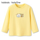 BALABALA balaOne BALABALA children's long-sleeved T-shirt for boys and girls 2026 new spring cute cartoon top lemon yellow 30312 80