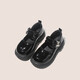 Girls Butterfly Strap Small Leather Shoes Spring Simple Fashion Children's Princess Shoes Black Versatile Mary Jane Shoes Black 27