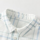 DAVE&BELLA children's plaid shirt cotton boys' shirt 2026 spring new baby boy long-sleeved top children's clothes green plaid ready stock 120 cm (recommended height 110-120cm)