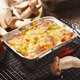 Meichu (Maxcook) Fil en papier d'aluminium Air Fryer Papier Plateau en aluminium papier papier d'aluminium en papier d'aluminium Boîte de papier barbecue en papier d'aluminium Boîte à lunch jetable carré 15 * 8cm50 uniquement Pack McFT6210