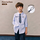 PawinPaw cartoon bear children's clothing 26 spring and summer new boys striped casual shirt