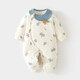 JOYNCLEON winter newborn baby thickened jumpsuit for girls, quilted warm cotton clothing, infant and toddler rompers, home clothes LTY0500 blue (Blue Rhyme Berry Fragrance 120g cotton one-piece) 73cm 6-9 months recommended weight 7.2-9kg