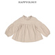 Happyology British girls' shirt long-sleeved linen children's clothing baby autumn top children's shirt
