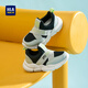 Hailan House HLA Children's Shoes 2026 New Children's Sports Shoes Boys' Mesh Breathable One-Pedal Running Girls Gray Black 28 Inner Length 17.5cm