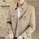 Woodpecker (TUCANO) Autumn and Winter New Middle-aged Windbreaker Men's Jacket Mid-Length Business Casual Jacket Men's Jacket Dad's Jacket 818 Khaki Color (Single Style) M 170 80/105Jin Jin is equal to 0.5 kg