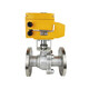 JLQ941F electric flange ball valve high temperature cast steel carbon steel stainless steel cut-off valve O-type switch intelligent cast steel DN80