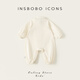 INSBOBO baby clothes 2026 spring new baby boy jumpsuit rompers baby baggy clothes spring clothes apricot 66cm