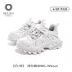 Helios Spring and Autumn Double Mesh Children's Sports Shoes for Boys and Girls, Soft Sole Non-Slip Campus Versatile Functional Shoes for Dad, Silver 33, Inner Length 21.3cm, Foot Length Approximately 19.8-20.3cm
