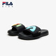 FILA children's shoes sandals 2026 summer men's and large children's non-slip slippers beach shoes black/radiant blue-BB 37 inner length 23.0cm