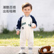 Childish love, spring and autumn baby clothes, super cute going out pure cotton jumpsuit, newborn sweatshirt, spring baseball uniform, sweatshirt