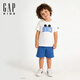 GAP (GAP) Boys 2026 Spring New Logo Cotton Cartoon Print Short Sleeve T-shirt Children's Clothing US Version 870479