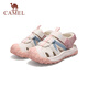 Camel (CAMEL) children's sandals summer outdoor sports beach sandals Baotou anti-kick breathable middle and large children boys and girls white/pink 38