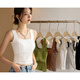 Romantic and elegant women's non-wired vest bra for summer outer wear, black, one size fits all (80-140Jin Jin equals 0.5kg)