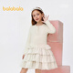 Balabala shopping mall same style children's clothing children's dress girls 2026 new spring dress cake dress sweet white tone 00311 120