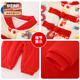 Disney (Disney) baby jumpsuit full month baby clothes 100 days newborn winter clothing quilted red winter autumn and winter new Year of the Dragon off-white auspicious wishful blessing hooded socks 59cm recommended 0-3 months 10Jin Jin is equal to 0.5kg within cm suitable