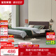 Quanyou Home Furnishing Bed Log Style 1.5 Meter Modern Simple Master Bedroom Double King Bed High Legbed Bed Minimalist Home