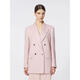 MAX MARA Women's Jacket Warm Anti-wrinkle Blended Commuting Work Jacket Simple Pink One Size |44