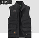 Jeep Spirit Jeep Jeep Al aire libre Jeep Fishing Vest Spring y Autumn Spring y Autumn New MultiPocket Fotography Casual Loose All-Match Jacket Military Green 677a Fleece Style 4xl recomendado 180-195Jin [Jin equivale a 0.5 kg]