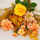 New Year's Eve bouquets of mixed roses, chrysanthemums and flowers for gifting
