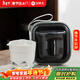 Gold inlaid jade travel tea set, portable single person kung fu set, outdoor simple tea making cup, companion