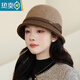 Xia Dian Suding Queen (SE.PSTP) Hat Women's Spring Autumn and Winter Mom Fashionable and Thick Warm Fisherman Hat Middle-aged and Elderly Elderly Grandma and Old Lady Brown One Size Adjustable