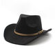 Shijanu's new ethnic suede hat belt men's and women's couple hat western cowboy hat camel_suede M(56-58cm)