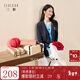 Sancai 2026 spring new high-intelligence contrasting fake two-piece sweater long-sleeved V-neck cardigan jacket S Navy S 155/80A